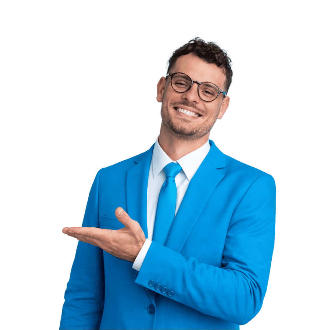 Pessoa indicando no programa Educação ComVida